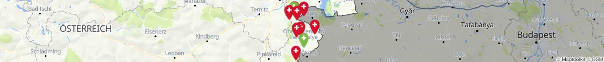 Map view for Pharmacies emergency services nearby Kaisersdorf (Oberpullendorf, Burgenland)